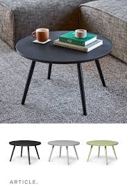 Halden Dark Charcoal Round Side Table In 2020 Round Side Table Table Coffee Table