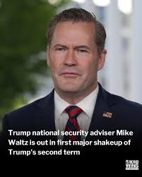 🚨🇺🇸 BREAKING: White House national security adviser Mike Waltz is set to  depart the administration, according to two people familiar with the matter 