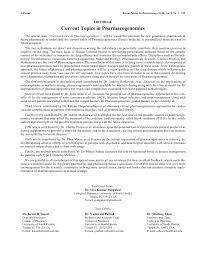 Pdf Current Topics In Pharmacogenomics
