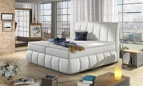 Doppelbett polsterbett ornella leder optik weiß 140 x 200 cm kopfteil versch. Boxspringbett Schlafzimmerbett Palermo Kaufland De