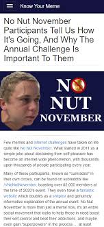 No Nut November Participants Tell Us How It S Going And Why The Annual Challenge Is Important To Them In 2020 How Its Going Challenges November Challenge