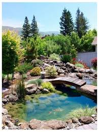 Taman Dengan Kolam Ikan Kolam Ikan Taman Indah Ide Berkebun