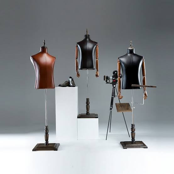 Leather Male Mannequin Torso: Wood Base, Detachable Arms - Etsy