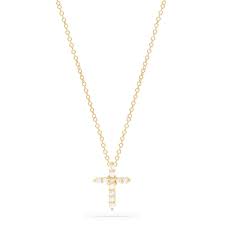 From million dollar custom diamond pendants to plain solid gold grills, if & co. Effy Novelty 14k Yellow Gold Diamond Cross Pendant 0 22 Tcw Effyjewelry Com