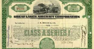 Great Lakes Aircraft Corp Share Certificate 1930 With Unique Vignette Depicting The Loading Of A Biplane At A Busy Ai Luftfahrt Fluggesellschaften Wertpapiere