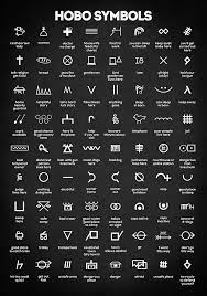 Minimalist Digital Art Hobo Signs By Zapista Hobo Symbols Hobo Signs Alchemy Symbols