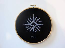 Show your love of dragon age with this cross stitch design. Dragon Age Astrarium Solium Cross Stitch Pattern Cross Stitch Cross Stitch Patterns Stitch