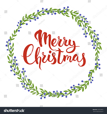 Calligraphy Christmas Cards Merry Christmas Calligraphy Christmas Floral Frame Stock Vector Royalty Free 331810877
