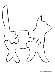 Printable Jigsaw Animal Puzzles Puzzle Crafts Scroll Saw Cat Puzzle
