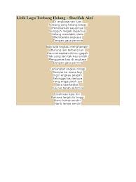 Selain itu, lagu bila tiba juga pernah dijadikan sebagai original soundtrack dari film drama indonesia sang kiai produksi rapi films. Lirik Lagu Terbang Helang Docx