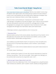 Karena mensucikan diri baik lahir maupun batin merupakan ajaran agama islam. Tata Cara Mandi Wajib Yang Benar