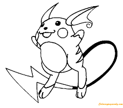 The habits, motions with accurate grip involved in coloring can aid in the improvement of the muscles of the. Raichu Pokemon Coloring Pages Cartoons Coloring Pages Coloring Pages For Kids And Adults