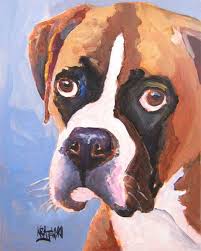 Boxer Dog Art Print Of Original Acrylic Painting 8x10 Etsy Dog Print Art Dog Art Boxer Dogs Art