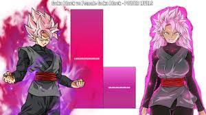 Goku Black VS Female Goku Black All Forms Power Levels - Dragon Ball  DBZDBS - YouTube