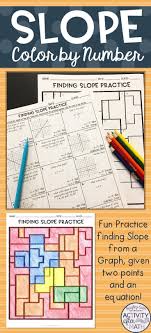 Finding Slope Coloring Activity Finding Slope Math High School Activities