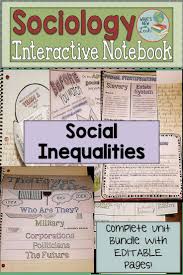 Sociology And Social Inequalities Interactive Notebook Complete Unit Bundle Sociology Interactive Notebooks High School Electives