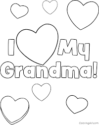 These grandma coloring pages printable will be fun and entertaining for your kid to engage in. I Love My Grandma Coloring Page Coloringall