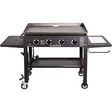 Custom embossed blackstone hard cover with see blackstone like you have never seen them before with the blackstone 36 pro series griddle. Amazon Com Blackstone 36 Cooking Station 4 Burner Propane Fuelled Restaurant Grade Professional 36 Inch Outdoor Flat Top Gas Griddle With Built In Cutting Board Garbage Holder And Side Shelf 1825 Black