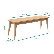 Radius bench would look great with the matching radius dining table, but would also be at home in a hallway or bedroom. Solid Oak Dining Bench Seats 2 Scandi Briana Furniture123