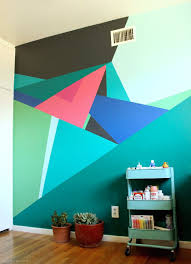 Paint This Geometric Wall Design Pearmama Geometric Wall Paint Wall Paint Designs Wall Painting