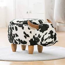 Joybase Cute Animal Storage Ottoman Footrest Stool Kids Ride On Seat Gift For Children And Adults Storage Cow Review Animal Stools Ottoman Storage Ottoman