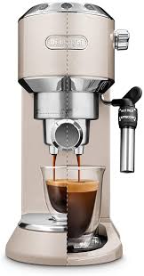 Coffee machine delonghi dedica ec680 portafilter cleaner wrasse. De Longhi Dedica Style Ec 685 Bk Espresso Filter Holder Espresso Machine With Professional Milk Foam Nozzle 15 Cm Wide 1 Litre Water Tank Full Metal Casing E S E Pads Beige Amazon De Home