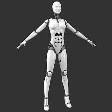 Sci Fi Female Cyborg Robot 3d Max Female Cyborg Female Robot Sci Fi