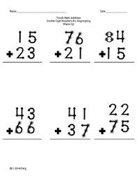 Touch Math Addition Adding Double Digit Numbers Bundle Touch Math Math Fact Worksheets Touch Math Worksheets