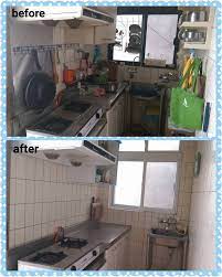 what a big change in this small kitchen 黃敏容and her husband spent almost a month to declutter their kitchen cleaned up and painted the home decor decor home