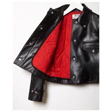 Acne Studios Chrismo Leather Jacket 7 585 Sar Liked On Polyvore Featuring Outerwear Jac Acne Leather Jacket Leather Jacket Men Style Collar Leather Jacket