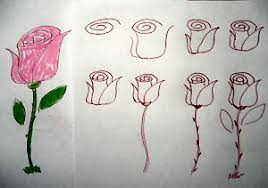 How to draw a rose step by step for kids. Learn To Draw A Rose Step By Step The Skinny Cook