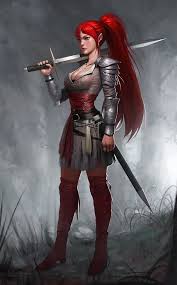 Portrait of young bodyarted woman in blue glowing ultraviolet paint with big machete knife. Deviantart Female Viking Warrior Art Novocom Top
