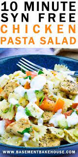 Easy 10 Minute Syn Free Chicken Pasta Salad Recipe Best Pasta Salad Chicken Pasta Salad Chicken Pasta