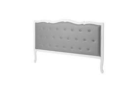 Ce lit est compatible avec tous les matelas 160x200cm ou 180x200 cm. Lit De 2 Places Maisonetstyles Tete De Lit 180 Cm En Bois Blanc Et Pu Gris Charmy Blanc Darty