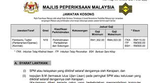 Majlis peperiksaan malaysia average rating: Majlis Peperiksaan Malaysia Career