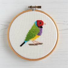 Small Bird Cross Stitch Pattern Gouldian Finch Cross Stitch Pattern Cross Stitch Bird Cross Stitch Patterns Cross Stitch