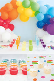 We offer a wide range of personalised, latex, jumbo and complex balloon displays, all available to be inflated with helium and delivered to your house or collect from one of our many stores. Rainbow Party Ideas Unique Industries Blog Rainbow Party Supplies