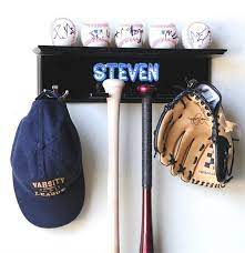 5 Baseballs 2 Bats Cap And Glove Display Rack Cabinet Wall Rack Holder Ebay In 2021 Baseball Bat Holder Baseball Bat Baseball Display