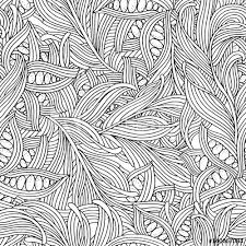 Seamless asian ethnic floral retro doodle black and white background pattern in vector. Seamless Pattern For Adult Coloring Book Floral Doodle Ethnic Floral Retro Doodle Vector Tribal Design Element Zentangle Style Black And White Background Stock Vector Adobe Stock