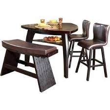 Nova Ii 4 Piece Contemporary Triangular Pub Table Stool Bar Bench Set By Yeh Brothers Easylife Furniture Pub Table Pub Table And Stools Table Pub Table