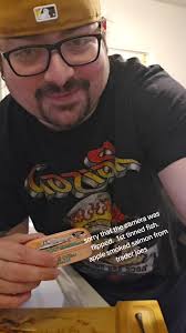 My 1st time trying tinned fish apple smoked salmon from trader joes. i was  inspired from Nick and Marcus to try them cause they make them look good  @TinnedFishReviews @Nick Hughes #1sttimetinfish ...