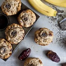 Muffins Aux Bananes Dattes Et Chia Chia Muffins Recipes Snacks