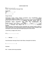 Contoh surat pemberhentian kerja oleh majikan pemberhentian kerja bukan hanya terdapat pada perusahaan lembaga ataupun instansi saja. Contoh Surat Pemberhentian Kontrak Kerja Contoh Surat