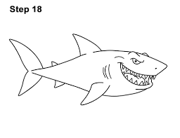 In today's video, we will learn how to draw a shark! Cartoon Galery Net Cartoon Shark Outline