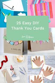 Assist in making writing notes of gratitude a normal routine by always having a set of stylish cards nearby! 25 Easy Diy Thank You Cards Thank You Cards From Kids Card Making For Kids Thank You Cards