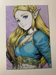 Princess Zelda Legend of Sexy Goddess Anime Doujin Sketches Art Card Girl  Waifu | eBay