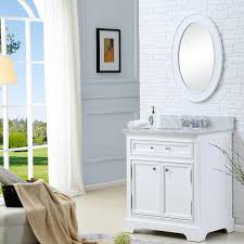 Find the perfect small vanity for your powder room or guest bathroom! 24 Inch Traditional Bathroom Vanity Solid Wood White Finish