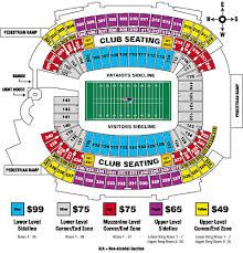 gillette stadium seating chart new england patriots