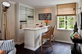 Keep everything organized with our dining room storage options, including buffets, sideboards, and credenzas—and top off good times with one of our gorgeous bar cabinets. Turn Your Dining Room Into A Home Bar Hotpads Blog Living Room Bar Bars For Home Modern Home Bar