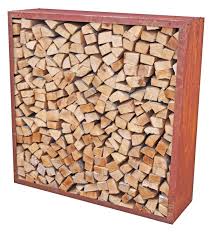 Kaminholzregal Bausatz Edelrost Maße 158x158cm Tiefe 35cm